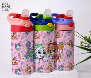 Puppy Dog Paw Patrol Police Cartoon 12oz Kids Sippy Tumbler Design