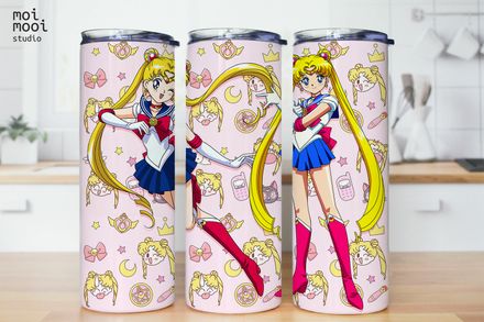 Sailor Moon Princess Anime 20oz Tumbler Design