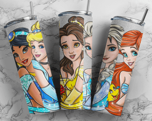 Disney Princess Girl Cartoon 20oz Kids Tumbler Design