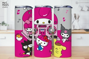 Sanrio Retro Hello Kitty Friends 20oz Tumbler Design
