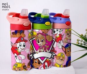 Puppy Dog Paw Patrol Police Cartoon 12oz Kids Sippy Tumbler Design