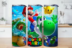 Super Mario Video Game Boy Kids 20oz Tumbler Design