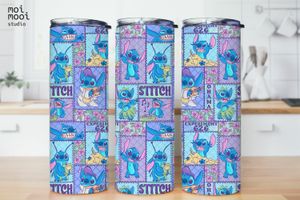 Disney Stitch Kawaii Blue Koala 20oz Tumbler Design