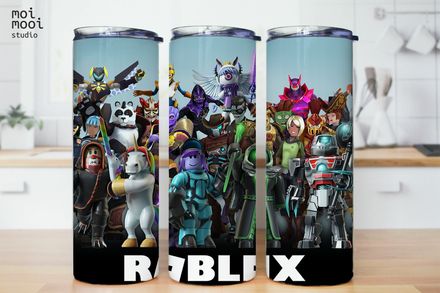 Roblox Video Game Boy Kids 20oz Tumbler Design