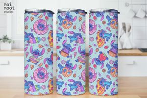 Disney Stitch Kawaii Blue Koala 20oz Tumbler Design