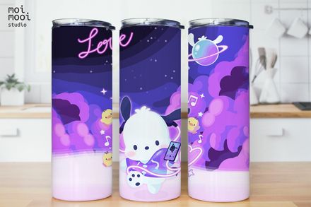 Sanrio Pochacco Kawaii Puppy 20oz Tumbler Design