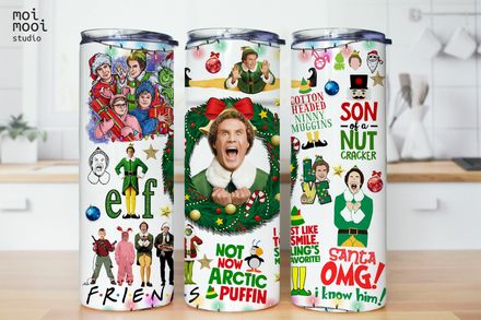 Christmas ELF 20oz Tumbler Design