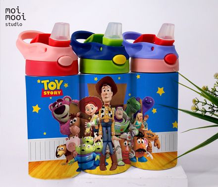 Disney Pixar Toy Story Cowboy Cartoon 12oz Kids Sippy Tumbler Design