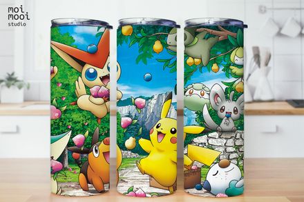 Anime Monster Pokemon 20oz Tumbler Design