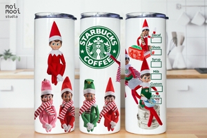 Elf On Shelf 20oz Tumbler Design