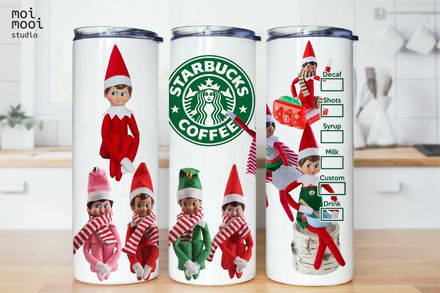 Elf On Shelf 20oz Tumbler Design