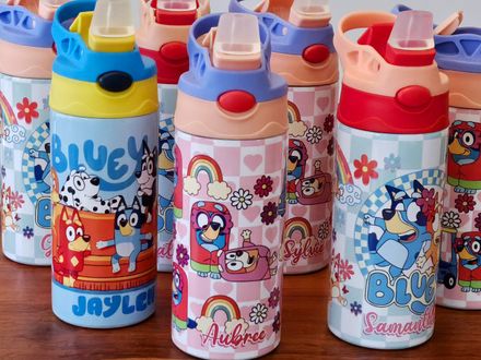 Custom Kids Sippy Water Bottle Tumbler - Choose any design