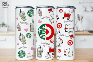 Coffee Sip and Trip Target 20oz Tumbler Design