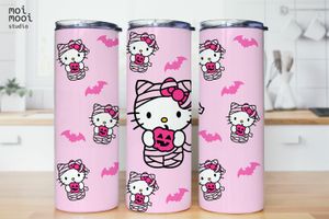 Halloween Sanrio Hello Kitty Mummy 20oz Tumbler Design