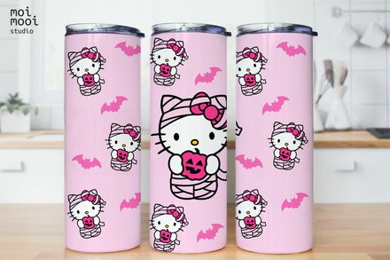 Halloween Sanrio Hello Kitty Mummy 20oz Tumbler Design