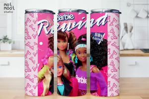Barbie Retro Doll Girl Toy Kids 20oz Tumbler Design