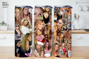 Pop Celebrity Singer Mariah Carey 20oz Tumbler Design