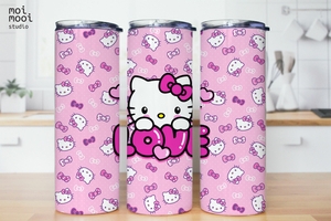 Sanrio Pink Hello Kitty 20oz Tumbler Design