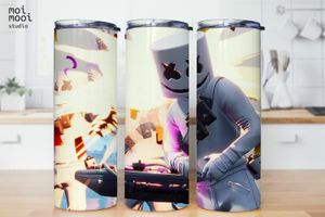 Fortnite Marshmello Video Game Kids 20oz Tumbler Design