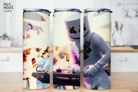 Fortnite Marshmello Video Game Kids 20oz Tumbler Design