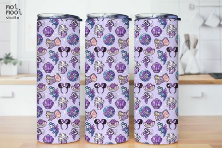 Purple Disney Villains 20oz Tumbler Design