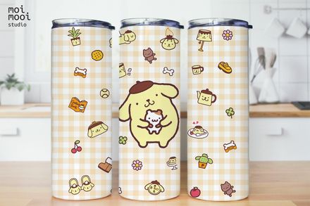 Sanrio Hello Kitty Dog Pompompurin 20oz Tumbler Design