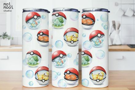 Anime Monster Pokemon 20oz Tumbler Design