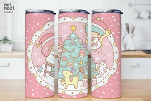 Christmas Kawaii Twinstars Sanrio 20oz Tumbler Design