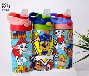 Puppy Dog Paw Patrol Police Cartoon 12oz Kids Sippy Tumbler Design
