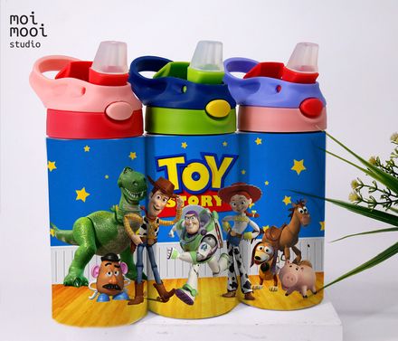 Disney Pixar Toy Story Cowboy Cartoon 12oz Kids Sippy Tumbler Design