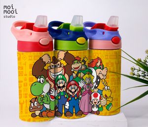 Super Mario Video Game Bros 12oz Kids Sippy Tumbler Design