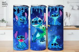 Disney Stitch Kawaii Blue Koala 20oz Tumbler Design