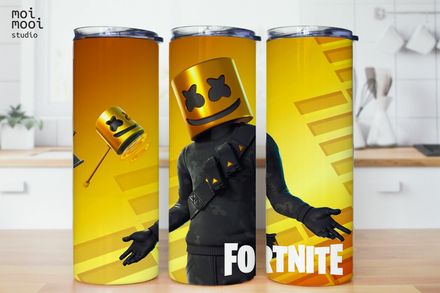 Fortnite Marshmello Video Game Kids 20oz Tumbler Design