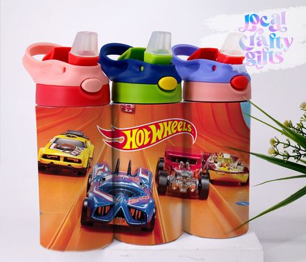 Cars Hot Wheels Toy 12oz Kids Sippy Tumbler Design