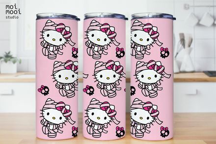 Sanrio Hello Kitty Mummy Halloween 20oz Tumbler Design