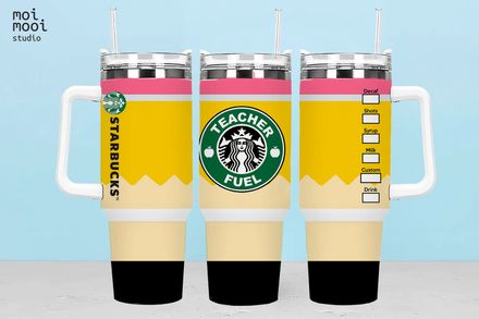 School Teacher Fuel Pencil 40oz Tumbler Design