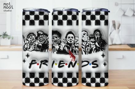 Halloween Horror 3D Puffy 20oz Tumbler Design