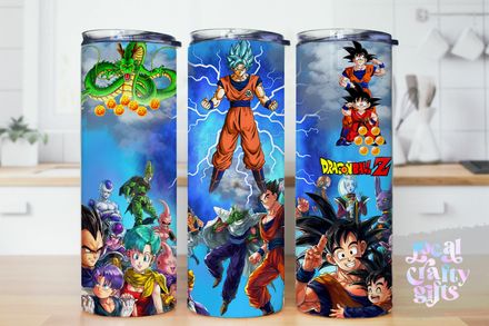 Anime Dragonball Z 20oz Tumbler Design