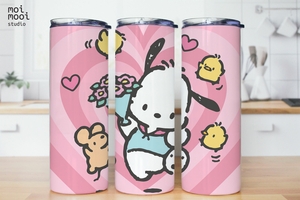 Sanrio Pochacco Valentine Kawaii Puppy 20oz Tumbler Design