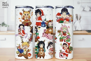 Christmas Anime Demon Slayers 20oz Tumbler Design