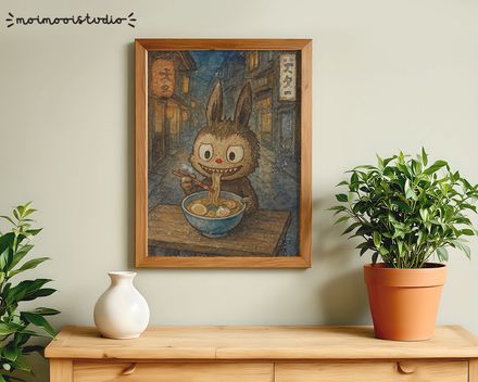 The Monsters Labubu Ramen Print 8x10