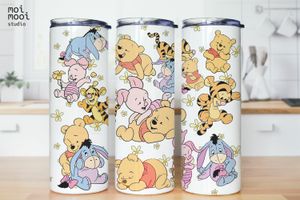 Winnie the Pooh Bear Honey 20oz Tumbler Design