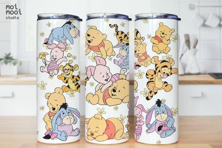Winnie the Pooh Bear Honey 20oz Tumbler Design
