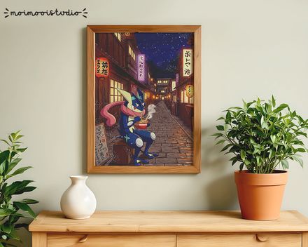 Pokemon Greninja Ramen Print 8x10