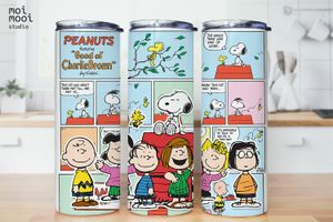 Peanuts Snoopy White Dog 20oz Tumbler Wrap Design