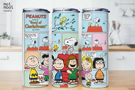 Peanuts Snoopy White Dog 20oz Tumbler Wrap Design