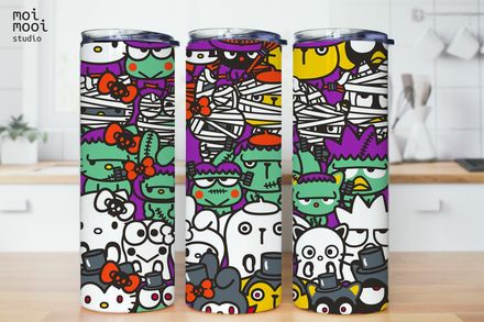 Halloween Sanrio Hello Kitty Friends 20oz Tumbler Design