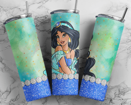 Disney Princess Jasmine Aladdin Girl Cartoon 20oz Kids Tumbler Design