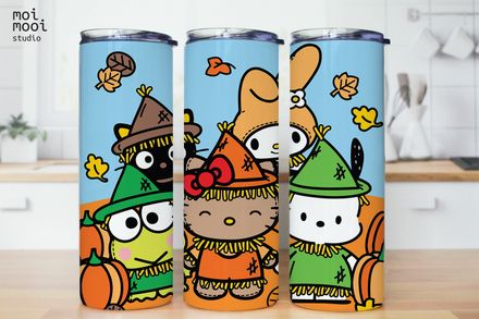 Halloween Sanrio Hello Kitty Friends 20oz Tumbler Design