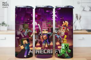 Minecraft Video Game Boy Kids 20oz Tumbler Design